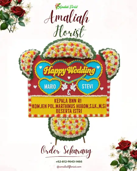 Papan Bunga Pernikahan Gudang